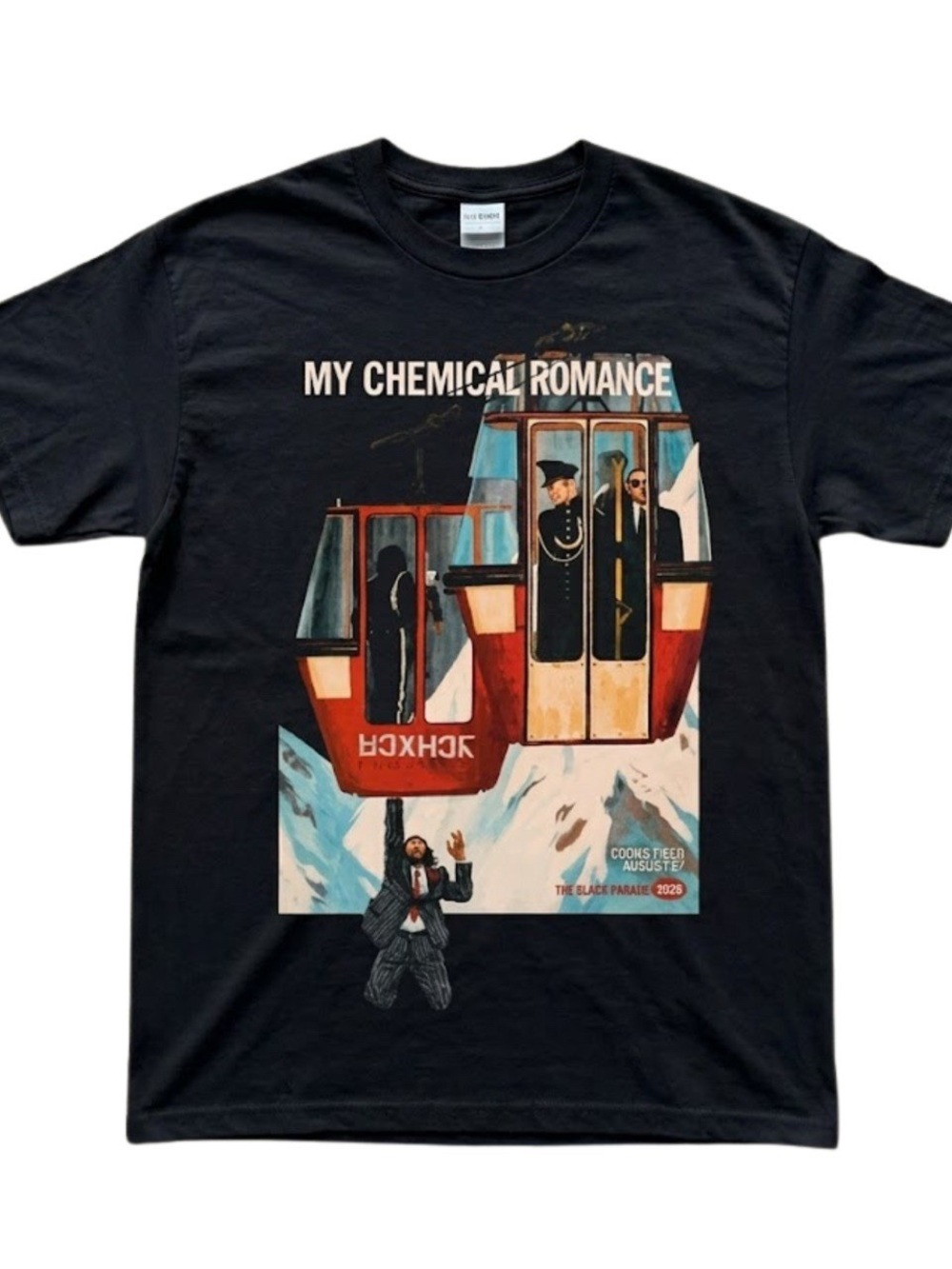Gildan Black My Chemical Romance Vintage Cable Car Graphic Tee